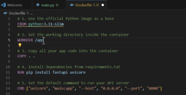 Docker file Python version