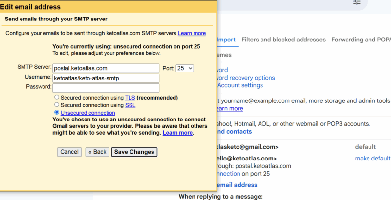 screenshot 1 smtp