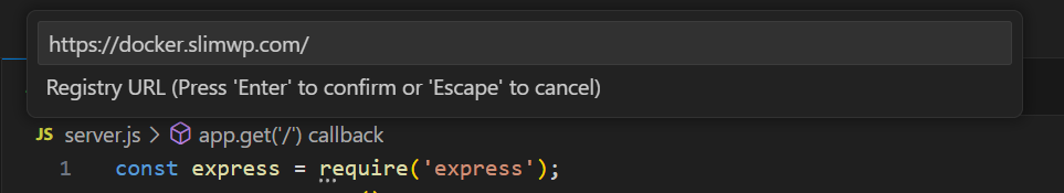 Connect to Private Docker Registry From VS Code