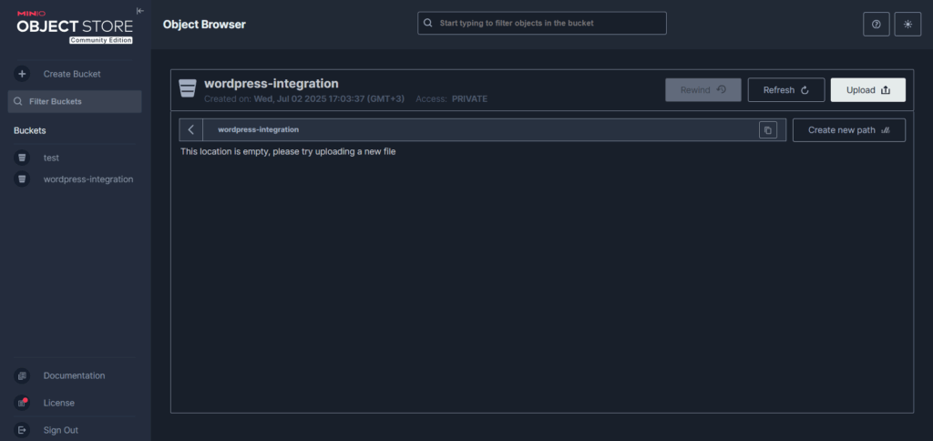 MinIO Console June 2025