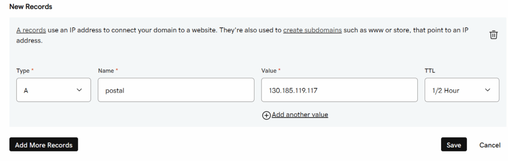 Setup postal bootstrap