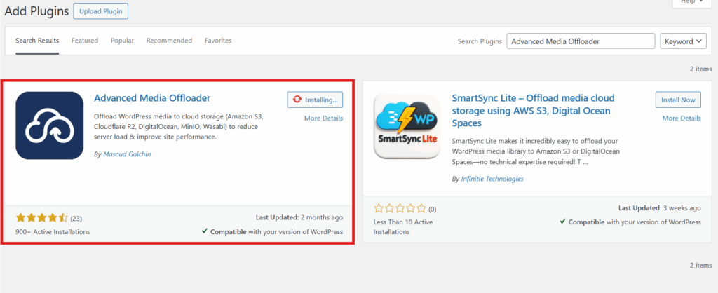 WordPress Offloader Media Plugin