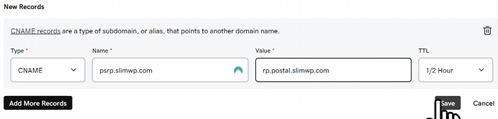 Add return path to domain provider