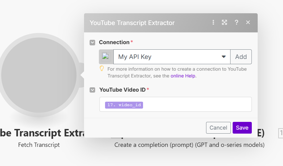 make.com custom app module adding parameters