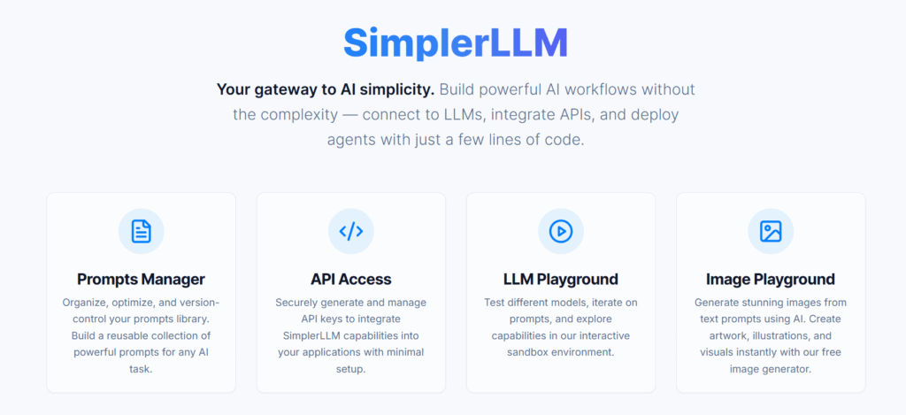 SimplerLLM Python library developer tools screenshot