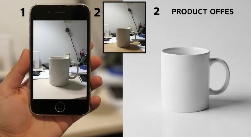 Before and after product photography enhancement using Nano Banana Pro AI image editing