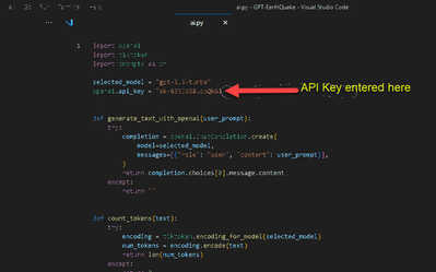 API Key Screenshot